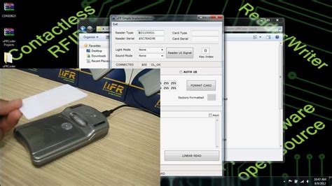 mifare card reader program|rfid usb reader software download.